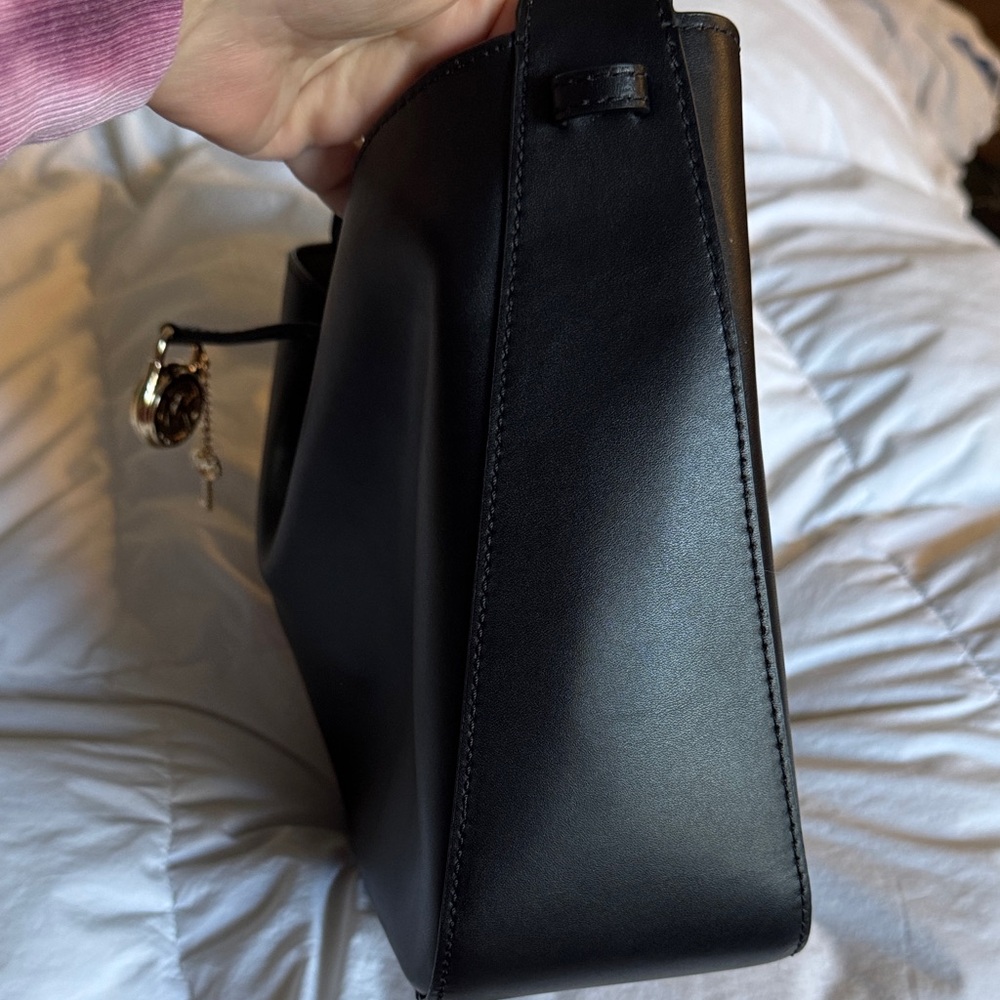 Michael Kors Black Shoulder Bag with Gold Accent - Picture 11 of 11